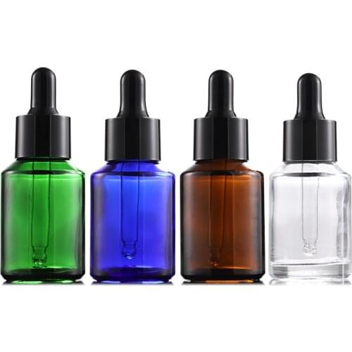 30ML Brown Oblique Shoulder Essential Oil Bottle Original Liquid Bottle Blue Green Transparent Oblique Shoulder Dropper Bottle