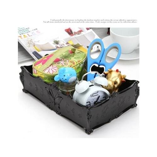 Multifunctional Rectangular middle butterfly jewelry box Table Storage box 24.5*16.5*8CM free shipping