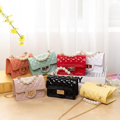 Fashion Jelly Purse Cluth Bag Women Mini Crossbody Bags PVC Pearls Summer Beach Hand Bags Designer Handbags Quality Sac A Main