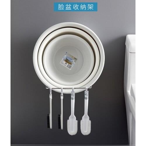 Wall-mounted toilet shelving saves space kitchen boiler bowl convenient punch-free bathroom washstand J05