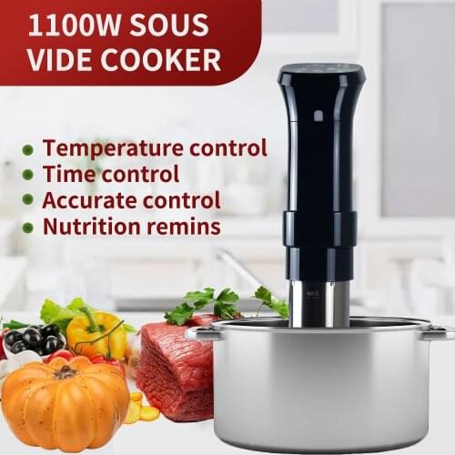 Ipx7 Waterproof 1100w Powerful Lcd Touch Vacuum Sous Vide Cooker Immersion Circulator Machine Cooking Appliances with Biolomix