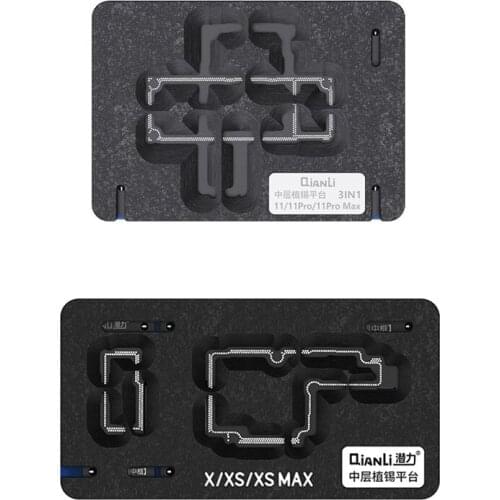 Qianli Middle Layer Reballing Platform for Phone 11 X XS XSMAX Motherboard BGA Reballing Fixture PCB Holder JIG board Platform