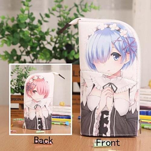 Re:Life In A Different World From Zero Waterproof Stationery Pouch/Brush Pot/Pen Holder/Pencil Case Bag/Office School Supplies