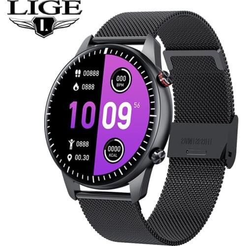 LIGE Smart Watch 1G Memory Men Sports Bluetooth Call Heart Rate Smartwatch Support MP3 Music Player Connect TWS Earphone Speaker