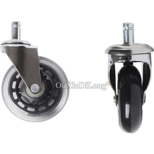 Brand New 5PCS Heavy Swivel Wheel Furniture Castors PU Mute Office Chair Casters Max Loading 200KG