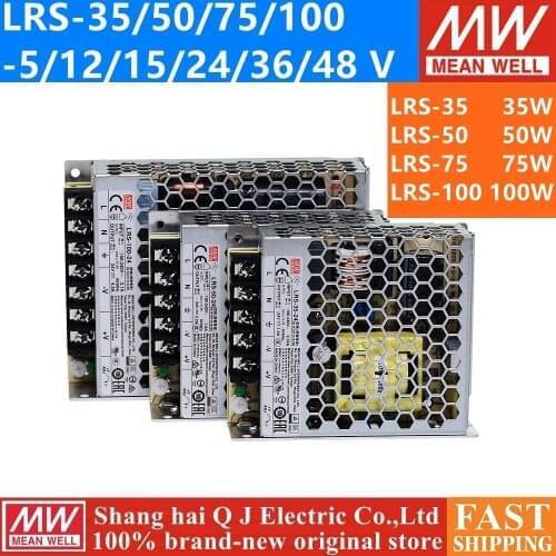 MEAN WELL LRS-100-5 LRS-100-12 LRS-100-15 LRS-100-24 LRS-100-36 LRS-100-48 LRS-100-3.3 100W Switching Power Supply