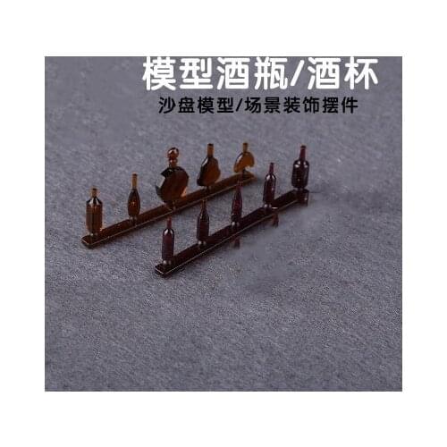 Wiking 10pcs Building model red glass the glass indoor entourage of diy manual 1/20 1/20
