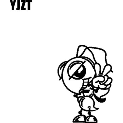 YJZT 12CM*16.6CM Lovely Ant Delicate Vinyl Decal Car Sticker Black/Silver C19-0469
