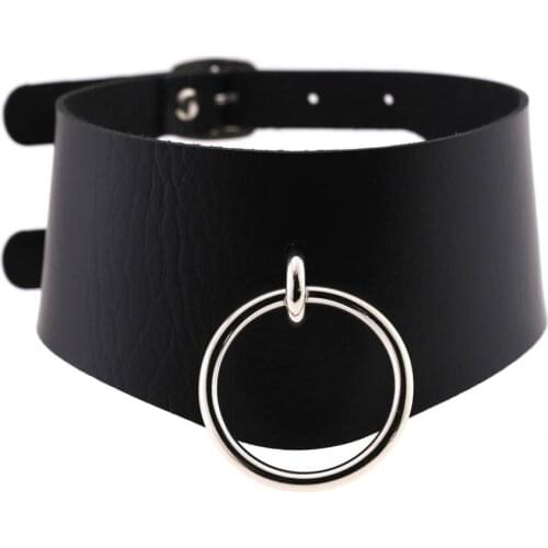 DIEZI Vintage Boho Women Girls Harness Harajuku Anime Necklaces Round Pendant Goth Choker Collar Necklace Neck Chokers Jewelry