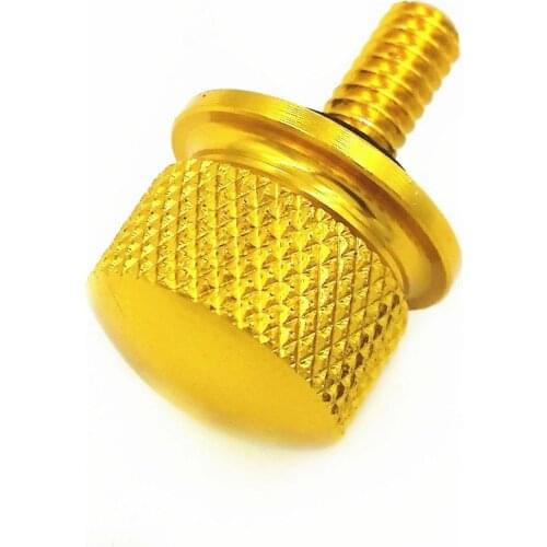 Gold Billet Aluminum Knurled Seat Bolt For Harley Sportster Dyna Touring Fatbob