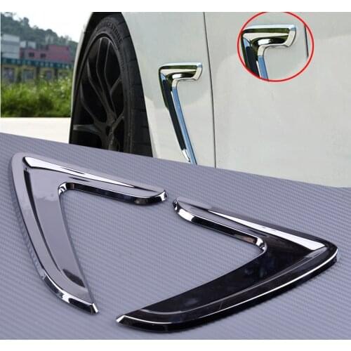 1Pair Side Wing Fender Air Flow Vent Trim Cover Chrome ABS Fit for BMW X5 F15 2014 2015 2016