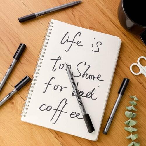 1pcs STA Soft Brush Pen Black Pigment Liner Water Resistant Marker for Drawing Lettering Calligraphy Design Art School F986