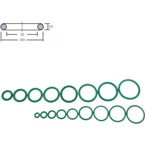 10 pcs CS 1mm OD 4-32mm Green FKM Fluorine Rubber Oil Sealing Gasket O Ring