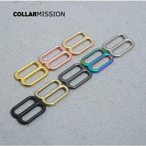100pcs/lot Adjustable buckle DIY accessory for 20mm sewing bag belt dog cat collar retailing high quality plated 8 colours