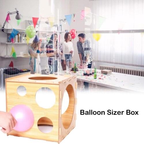 12 Inch Balloon Sizer Wooden Box Balloon Measurement Tool For Birthday Party Wedding Party Decorations Balloon Arch Kit Tools