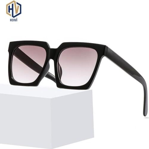 2020 Retro Big Frame Square Sunglasses Woman High Quality Gradient Sun Glasses Men Classic Eyewear UV400 oculos