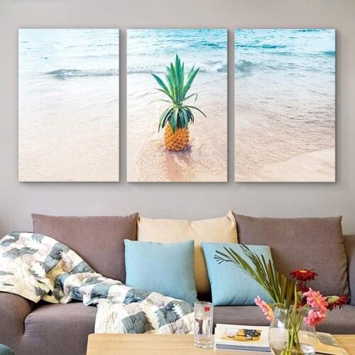 3 Piece Canvas Wall Art for Living Room Bedroom Romantic Beach Theme Home Artwork Paintings Drop shipping