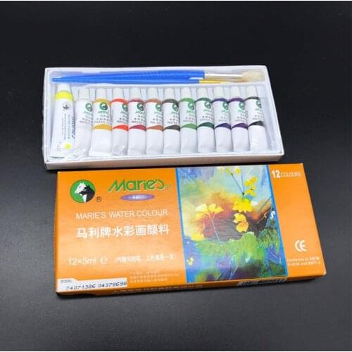 5ml Watercolor Paint Set 12/18/24 Colors Portable Painting Safe Non-toxic Washable Water Color Pigment Beginner Art Supplies