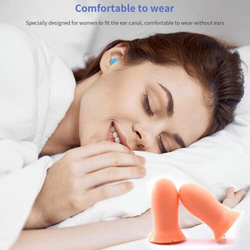 60pairs TISHRIC 35.5db Sound Insulation Ear Protectio Womens PU sponge noise reduction earplugs Noise reduction