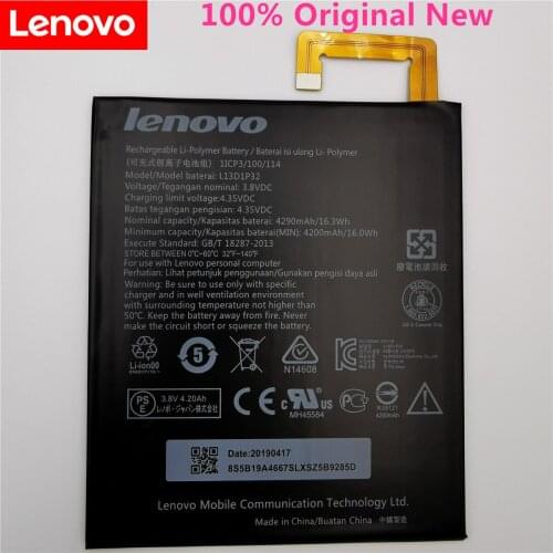 100% tested for Lenovo Lepad A8-50 A5500 Tab S8-50 Battery L13D1P32 Battery 4290mAh