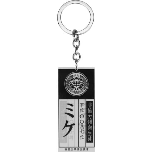 Anime Kakegurui Compulsive Gambler keychain Double Side Jabami Yumeko Pendant Key Rings Cosplay Keyboard Gift