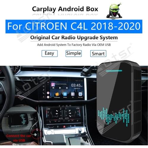 32G For CITROEN C4L 2018 2019 2020 Car Multimedia Player Android System Mirror Link GPS Map Apple Carplay Wireless Dongle Ai Box