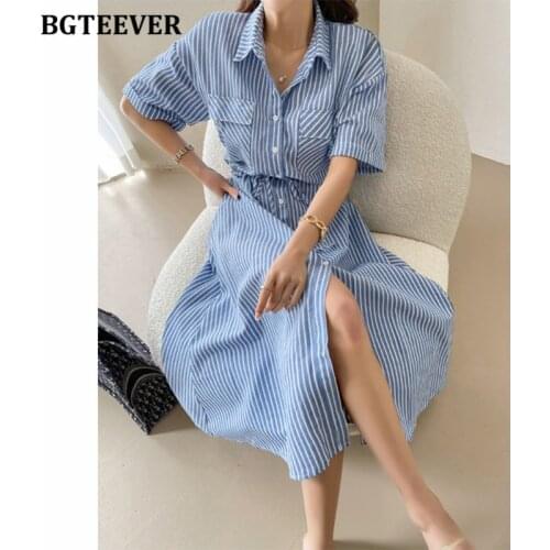 Летние платья в полоску BGTEEVER China At AliExpress