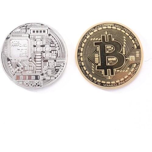 Collection Coin Bitcoin Gold Plated Bronze Physical Bitcoins Casascius Bit Coin BTC New Year Gift Non-currency Coins