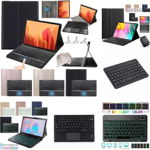Magnetic Slim Case For Samsung Galaxy Tab S6 10.5 2019 T860 T865 SM-T865 tablet Bluetooth Backlight Touch Pad Keyboard cover