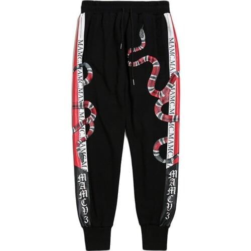 Snake Versatile Splicing Gothic Mens Joggers Sweatpants 3d Print Snake Animal Fashion Fitness Bodybuilding Streetwear Pants