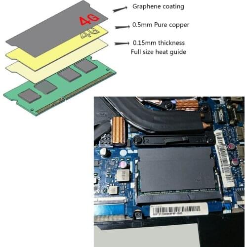 2021 New Pure Copper Graphene Laptop Memory Heatsink Cooling Vest Radiator Cooler Kit