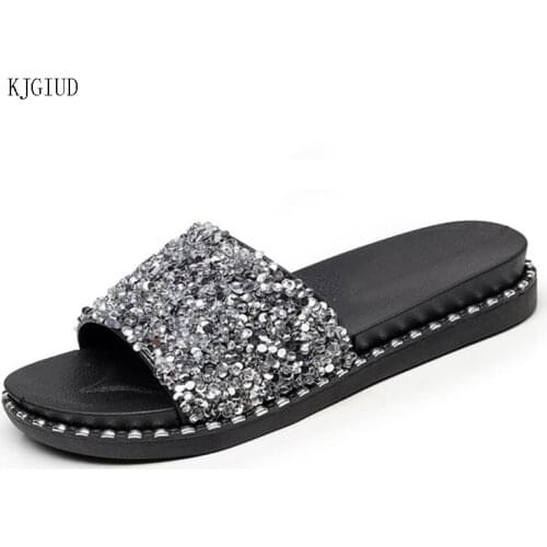 2019 Summer New Fashion Womens Slippers Outside Wearing A Flat-bottomed Student Female Beach Sandals And Slippers Women