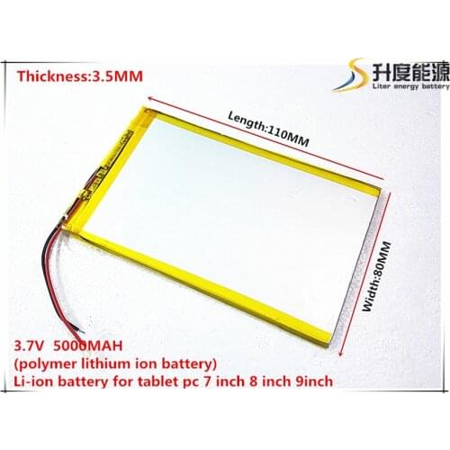 Original Li-ion Battery 3.7v 5000mAH(Approx) for 8 inch N83,N86 A85,A86 Tablet PC 3580110