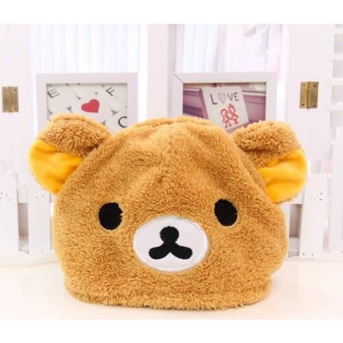 Rilakkuma Kawaii Plush toy Panda hat Headwear Keep warm soft Small animals Gift for girlfriend birthday present