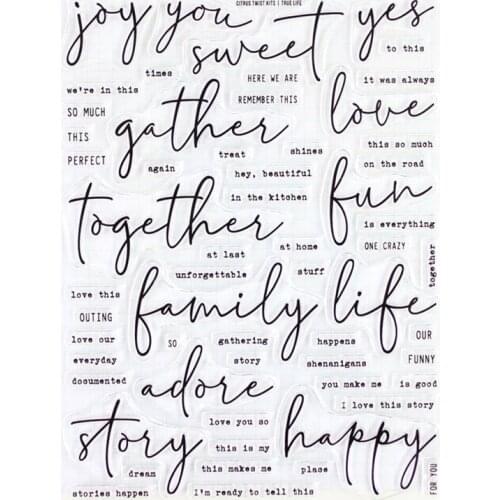 CLEAR STAMPEnglish DIY Scrapbook Card album paper craft silicon rubber roller transparent stamps 1233