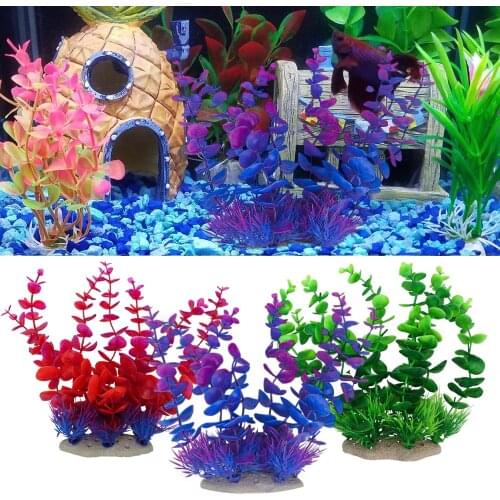 SENZEAL Simulated Water Grass Aquarium Ornament Artificial Underwater Plants Aquarium Wealthy Glass Fish Tank Aquarium Decor