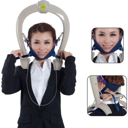 Cervical Neck Traction Neck Support Brace Pillow Massager Relax Tight Muscles Headaches Tension Head Shoulder Stiffness