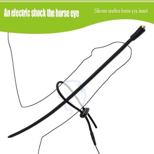 Silicone horse eye urethral occlusion dilation stimulation stick inserted male sex shock orgasm masturbation horse eye stick