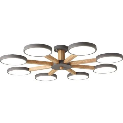 Modern LED wood ceilling Chandelier For Living Room Bedroom Lighting Simple Surface Mounted Chandeliers 110v 220v