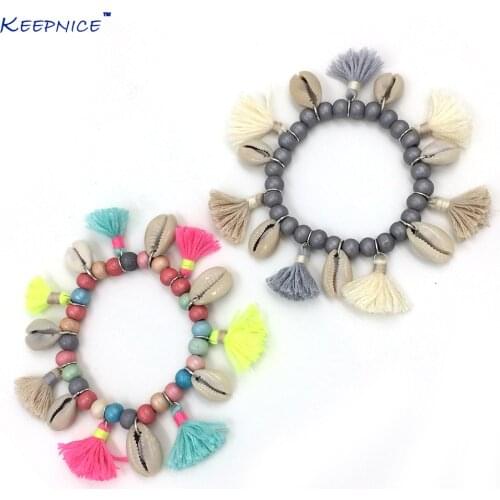 Special Offer Promotion Shell Face Bohemia Jewelry Friendship Bracelet Tassel Charm Beads Bangle Seed beads Bracelets
