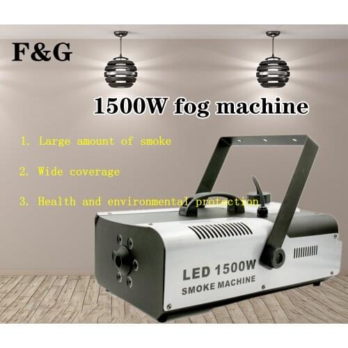 F&G 1500W DMX RGB fog machine DJ light disco lighting stage with wireless remote LED fog machine