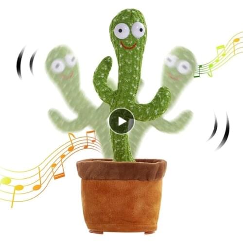 Dancing Cactus Electronic Plush Toy Soft Plush Doll Babies Cactus Can Sing And Dance Voice Interactive Bled Stark Toys
