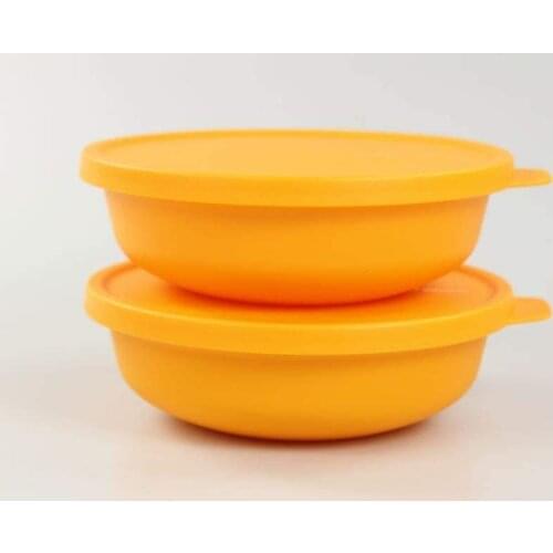 Tupperware Aloha 450 ml Yellow Bowl Service Bowls Salad Bowl 2 Piece Set (2x450 ml)