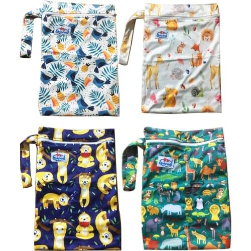 ONSALE You Pick Babyland Waterproof Wetbags 4Pcs/Lot Reusable Travel Bags Multi Function Zipper Bags 20X30CM Diaper Bags