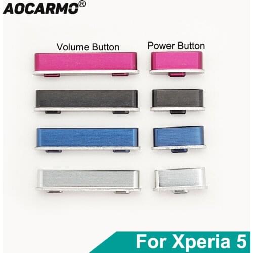 Aocarmo For Sony Xperia 5 / X5 / J8210 J9210 Power Volume Side Button Key Aluminum Replacement