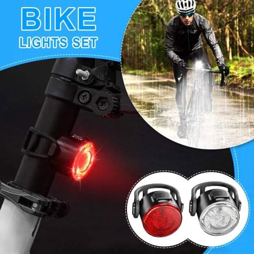 2pcs Bike Bicycle Light Usb Rechargeable Bike Front Rear Lights Led Bicycle Riding Lamp Waterproof Ultralight Flashlight 2021
