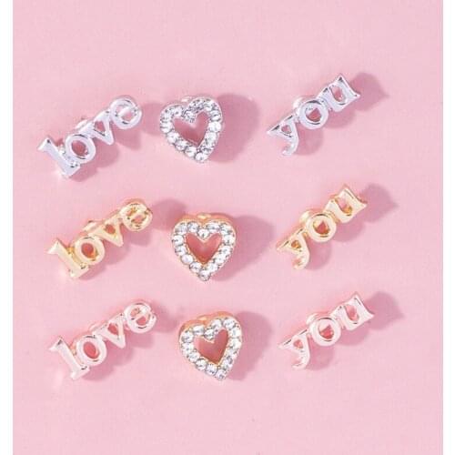 3pcs/ Set European and American New Earrings LOVE YOU Heart-shaped Small Earrings Factory Direct Sales