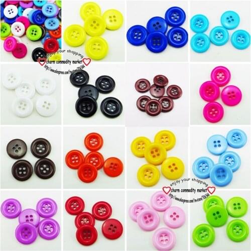 50PCS 18MM 15patterns mixed/Single resin round buttons brand button coat boots sewing clothes accessory R-260