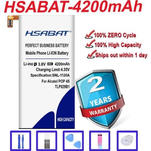 Top Brand 100% New 4200mAh TLp029B1 Battery for Alcatel Pop 4S 5095 5095B 5095I 5095K 5095L 5095Y For TCL 550 in stock