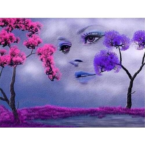 Sakura human face Diamond embroidery Diy Diamond painting cross stitch 3d square drill Diamond mosaic pasted full canvas Sticker